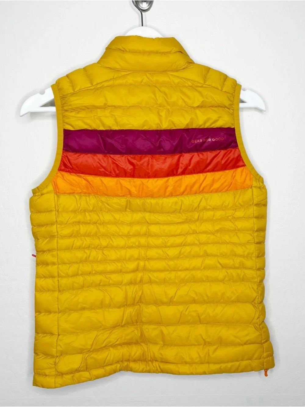 Cotopaxi Fuego Down Vest Size XS Amber Colorblock Puffer Gorpcore Outdoor - Picture 5 of 13